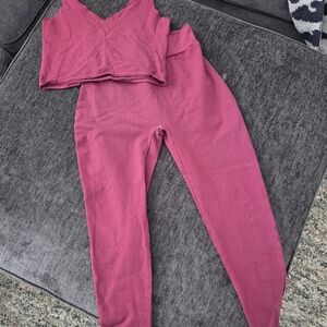 Of Earth & Salt Currant L Camisole  And XL Leggings Set